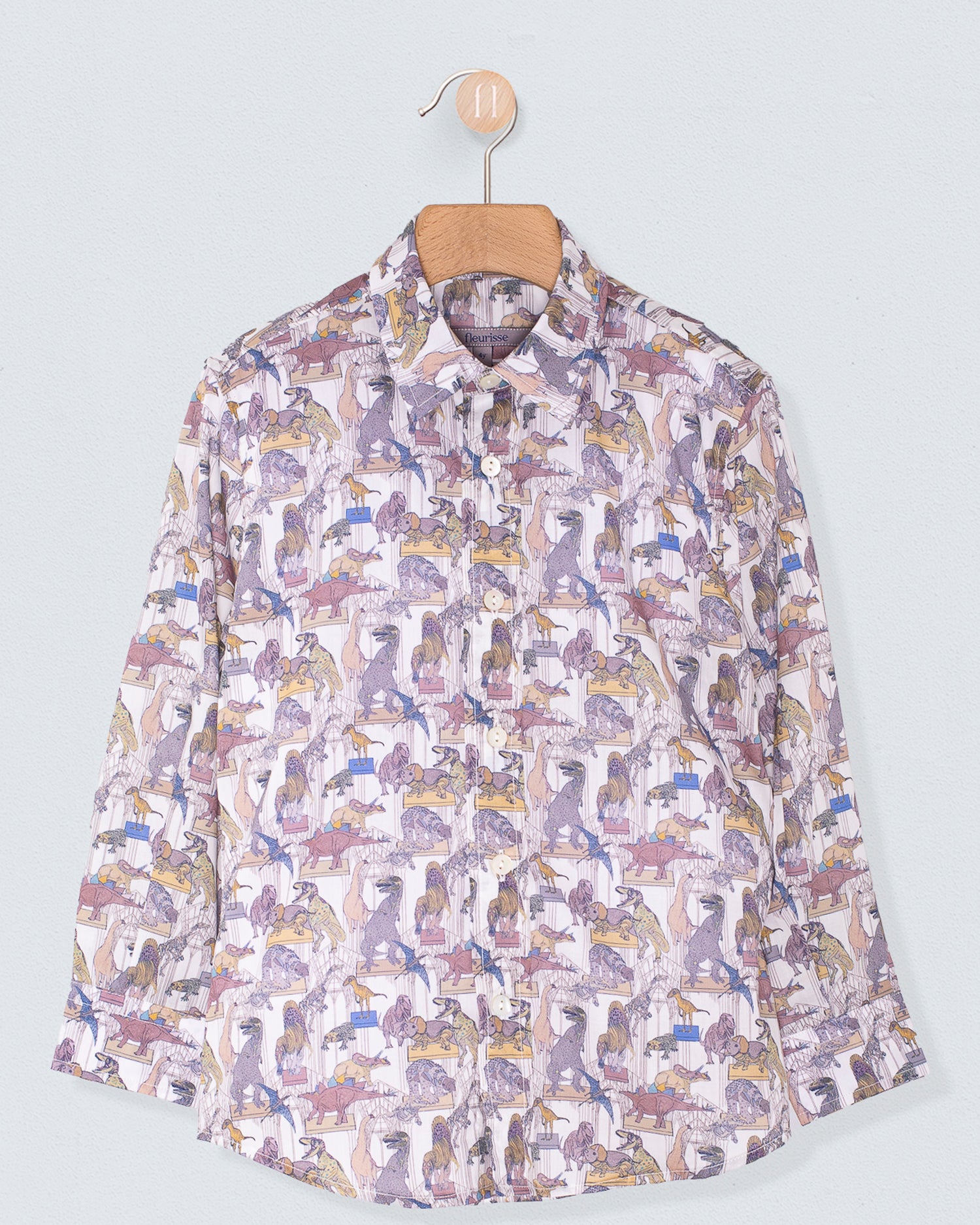 Bernard Organic Liberty Slate Dinosaur Shirt